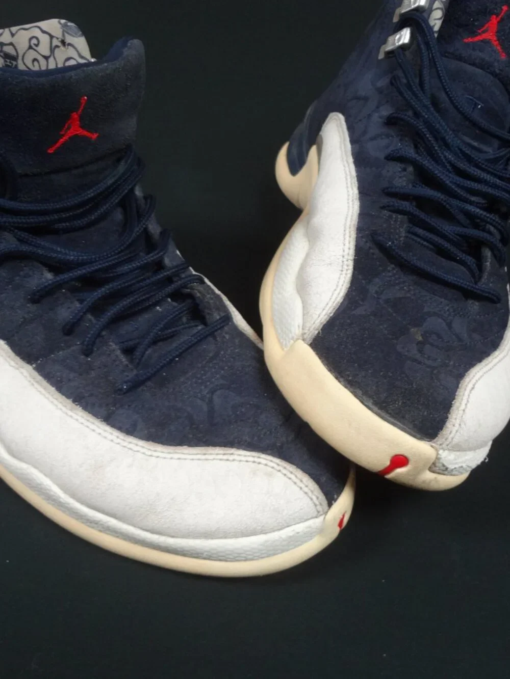 AIR JORDAN 12 RETRO INTERNATIONAL FLIGHT NAVY SAIL SNEAKERS BV8016-445 MENS 12